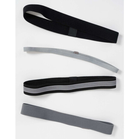 Set De Vinchas Elásticas Gris Medio