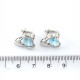 Caravanas Oro Blanco 18K Con Topacio Caravanas Oro Blanco 18K Con Topacio