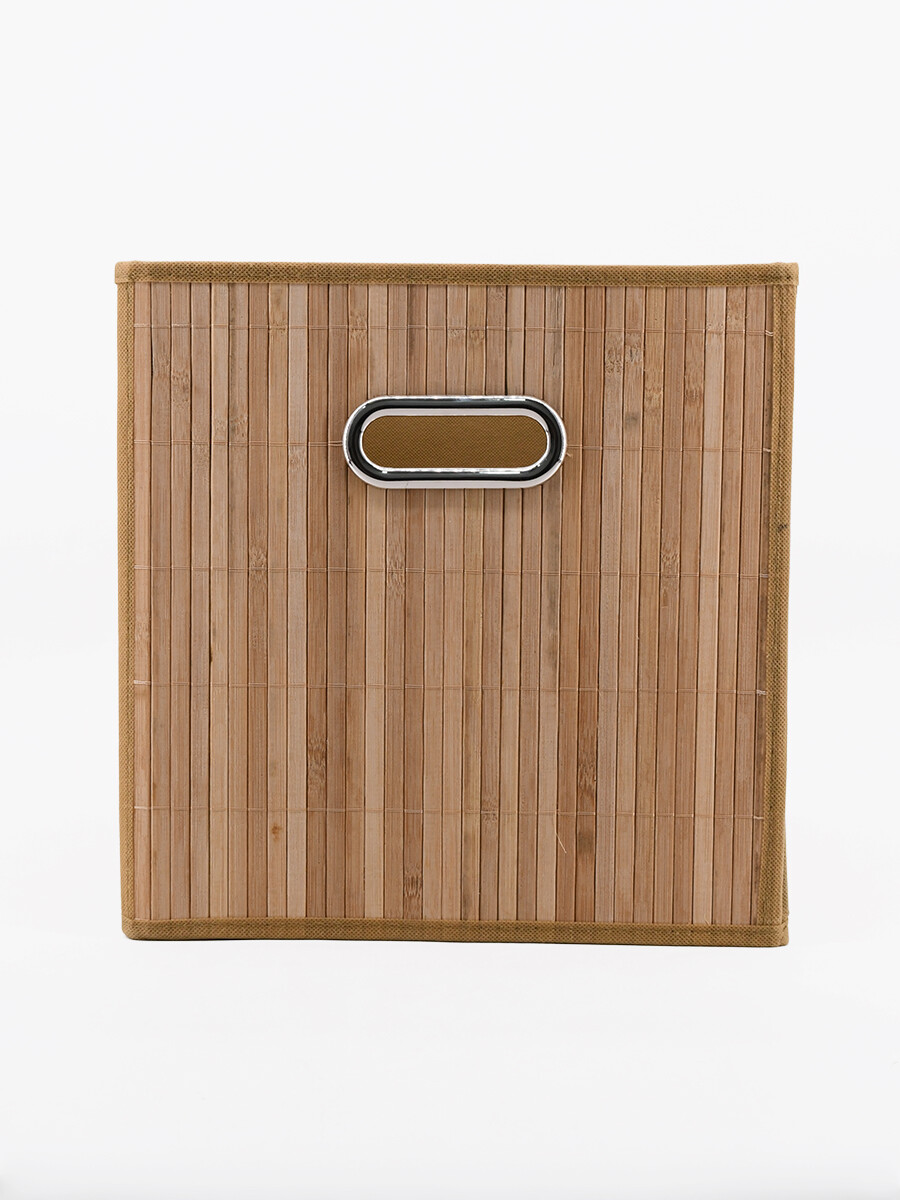 Portacubiertos De Bambú Natural - Medidas 15x12.5x8 Cm, Color Marrón, Ecológico Y Renovable