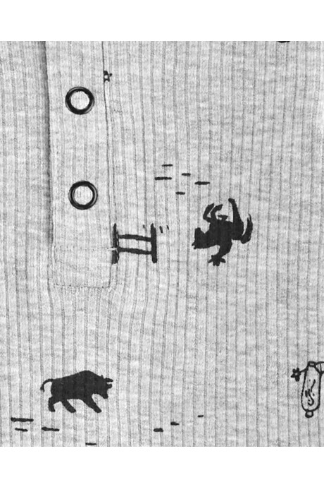 Set tres piezas pantalón y dos bodies de algodón Sin color