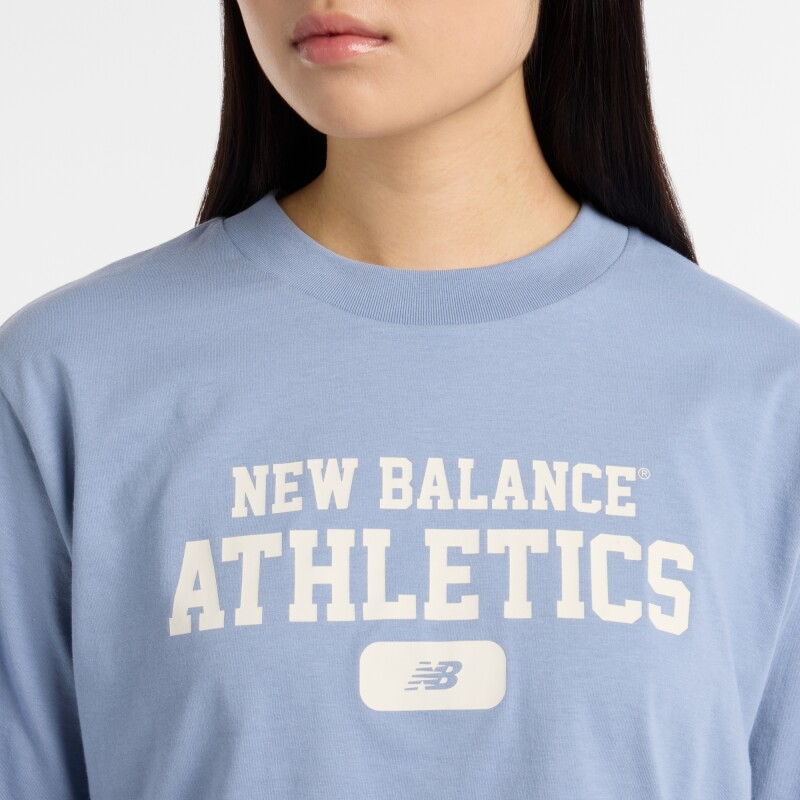 Remera New Balance de Dama - Heritage Relaxed - WT51530DUS BLUE