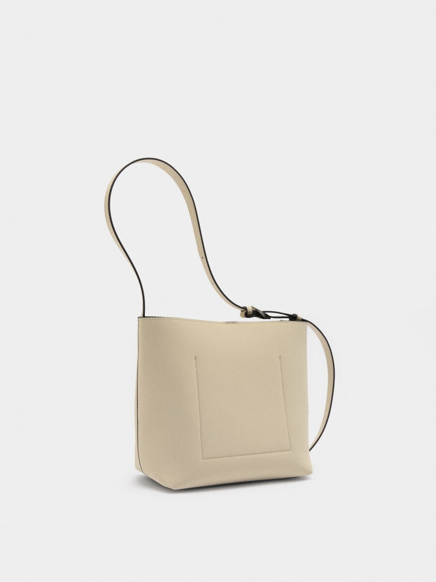 Bolso De Hombro Con Textura Suave crudo