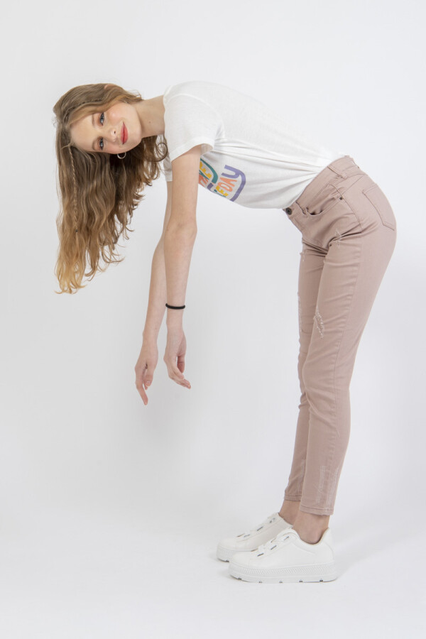 PANT BRUNI TM Rosa Tostado