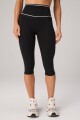 Legging The No-Seam Pureluxe Tlc High-Waisted Capri Mujer Black/Classic White