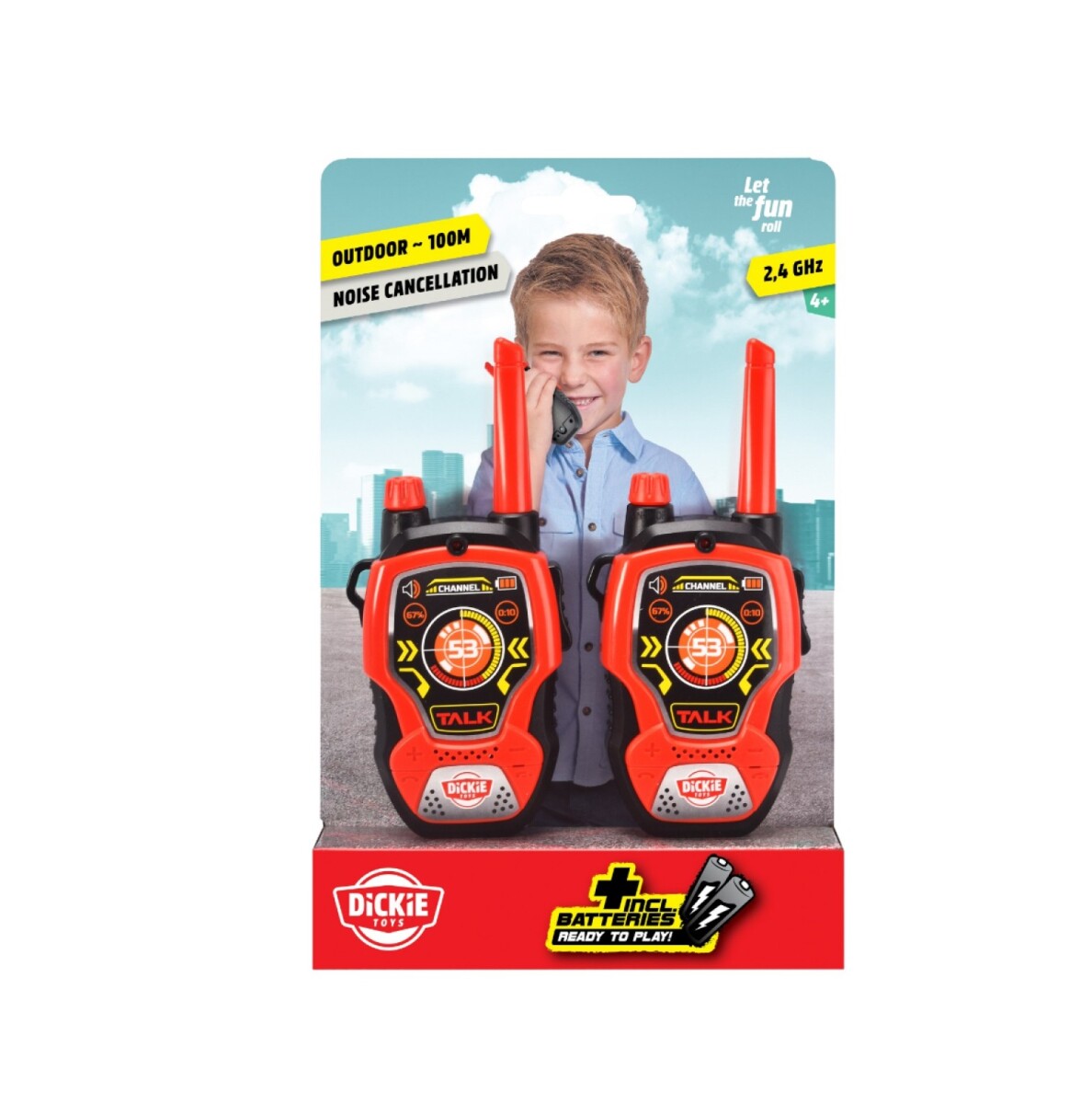 Dickie Toys Walkie Talkie Clásico Pack x2 Hasta 100 m 