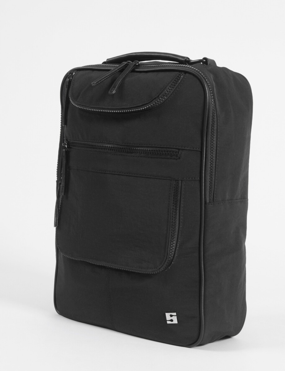 Mochila porta laptop cierres - negro 