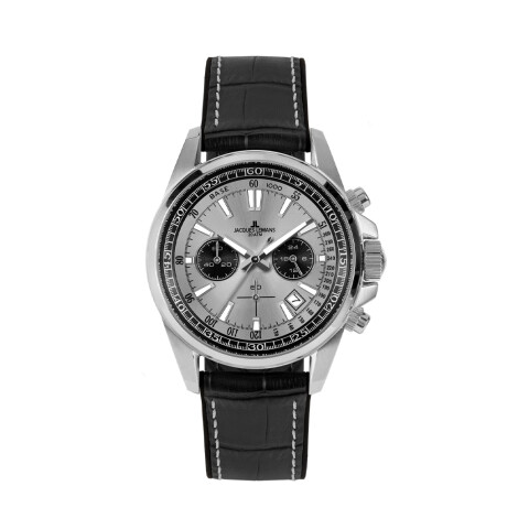 Reloj Jacques Lemans con Malla de Cuero y Esfera Redonda Reloj Jacques Lemans con Malla de Cuero y Esfera Redonda