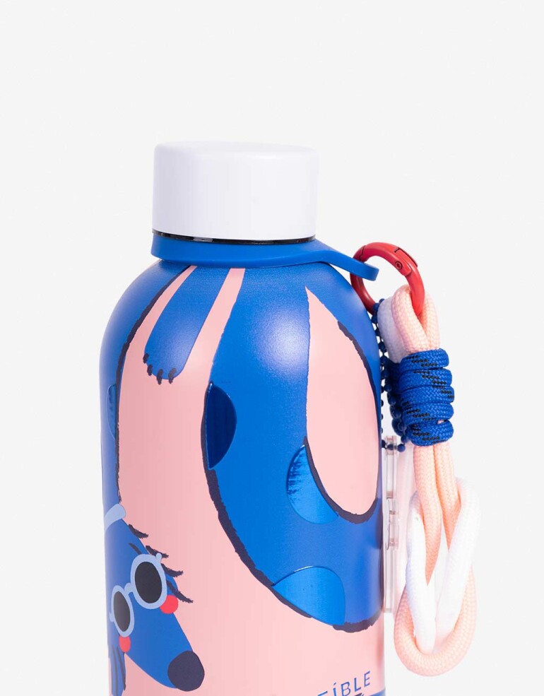 Artículos cocina Botella Térmica Estampada Con Strap Y Charms Pop! - Combinacion Tricolor