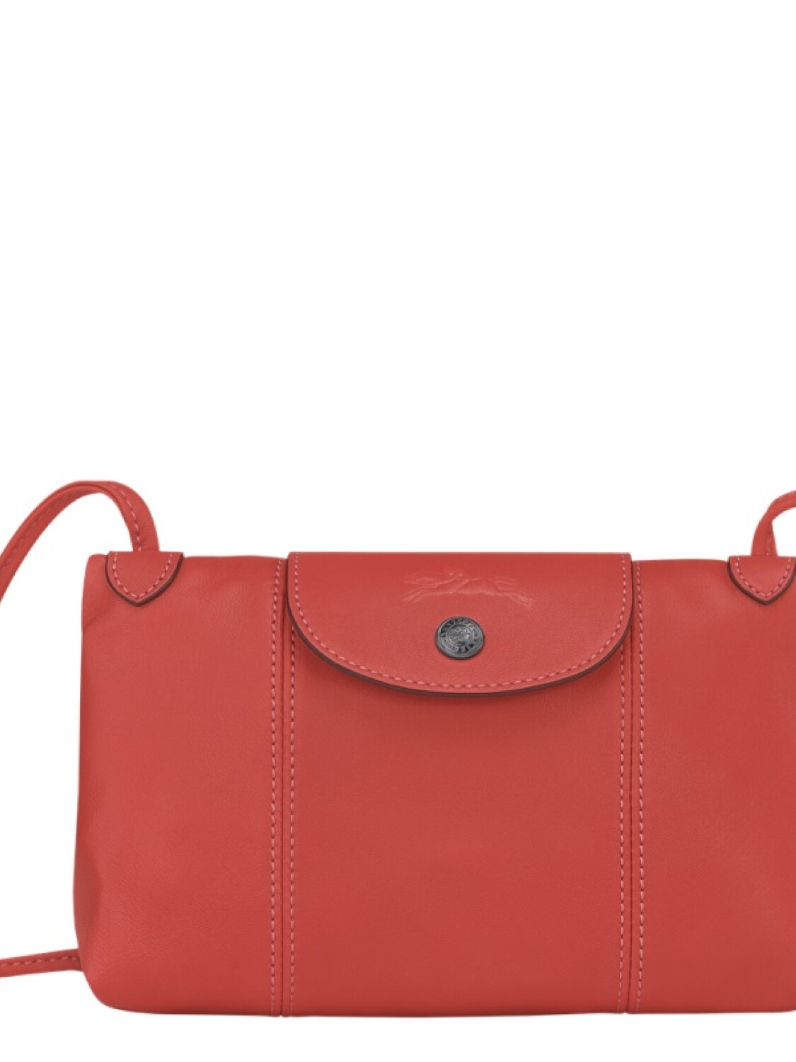 Longchamp -Cartera pequeña de cuero, Le pliage Cuir Naranja