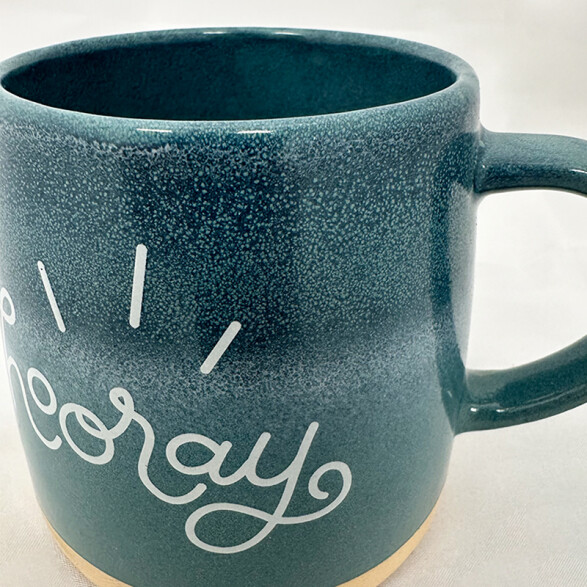 Taza de cerámica verde agua "Hooray" 354ml TV1720