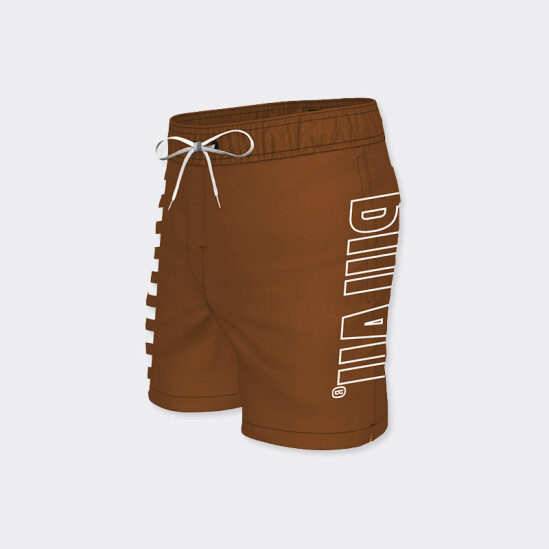Short Pulau Checker Marron