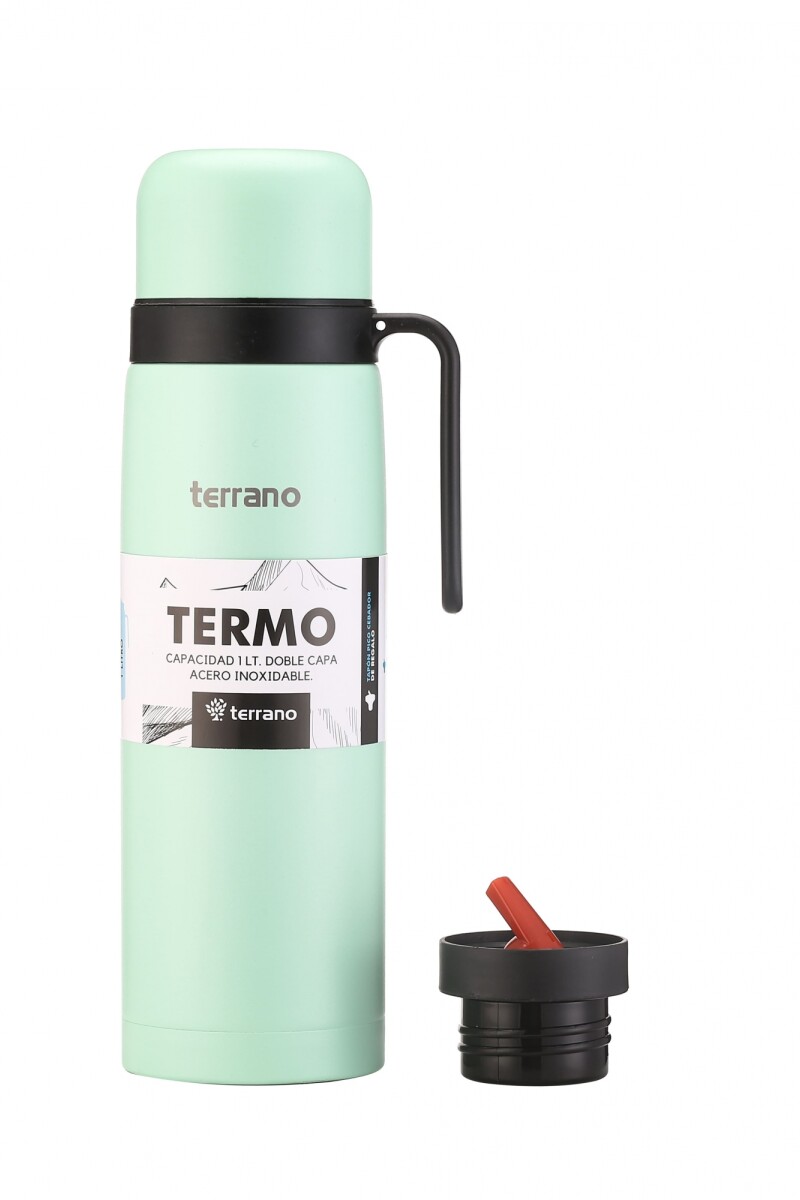 TERMO TERRANO MANIJA RIGIDA VERDE AGUA