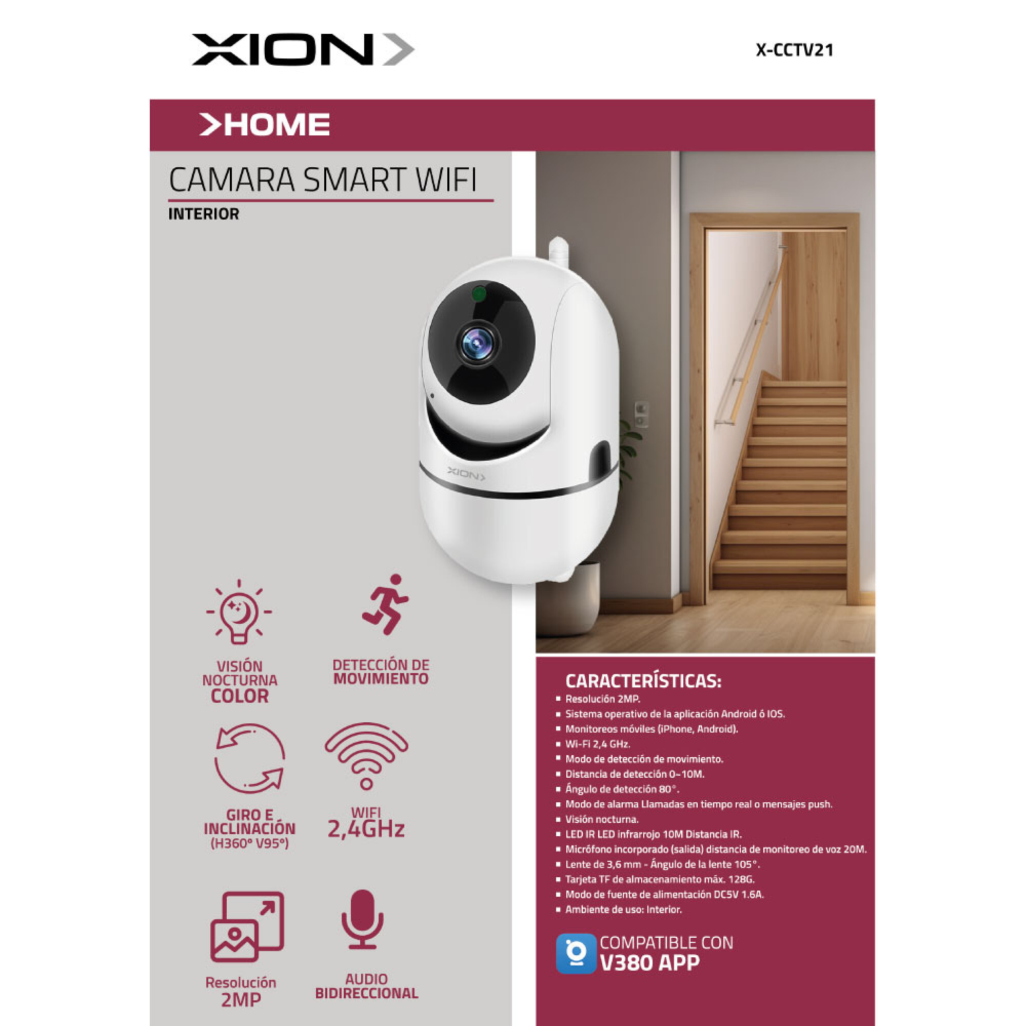 cámara de seguridad smart wifi para interior — Joacamar