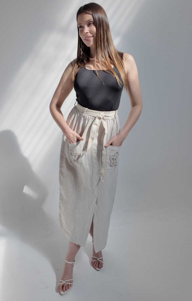 Falda Arezzo - Beige 