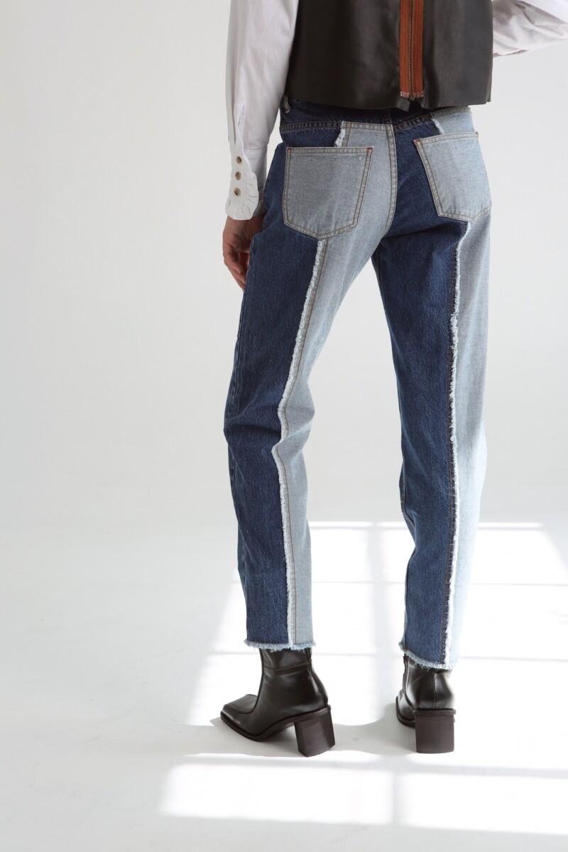 JEAN MOM LAR Azul Y Celes