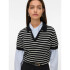 VMSILJE SS POLONECK PULLOVER Black stripes Birch