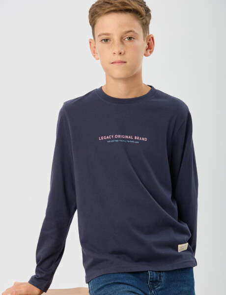 REMEREA ESTAMPADA EN ALGODÓN Azul