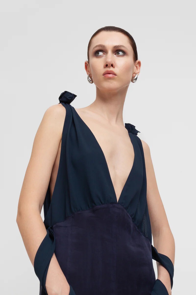 VESTIDO MIDI Azul