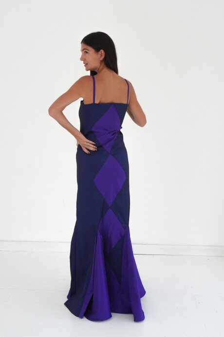 Mermaid Rombo Dress Azul / Violeta