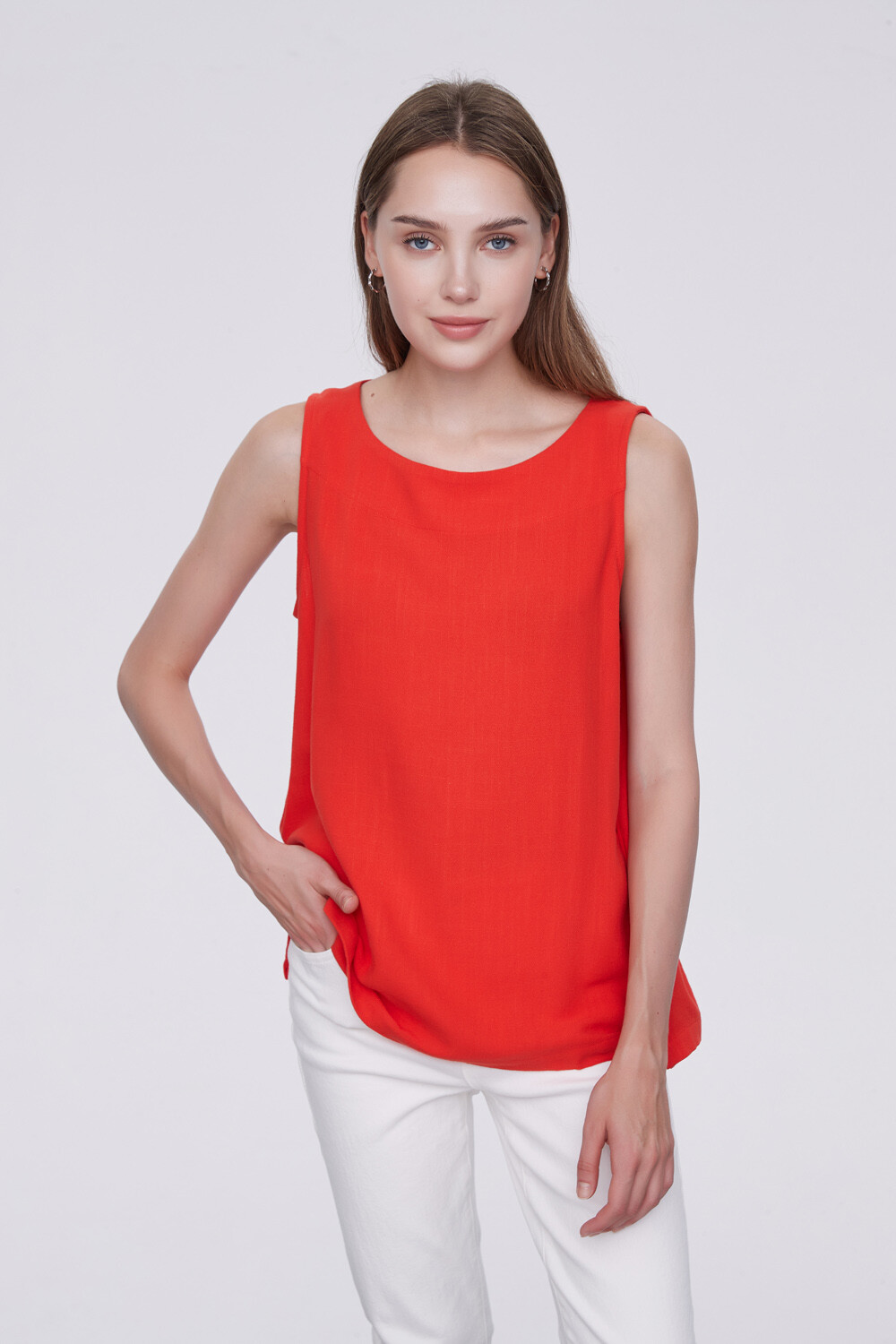 Musculosa Peder Rojo Anaranjado