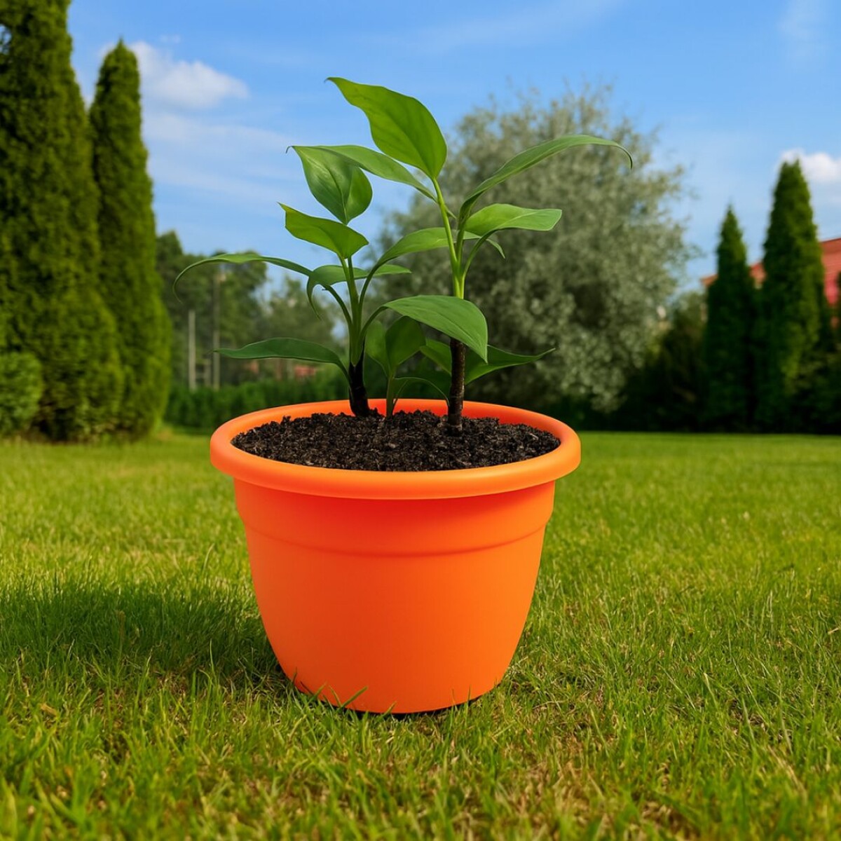 MACETA REDONDA EDEN 54 LITROS 55CM TERRACOTA - TERRACOTA 