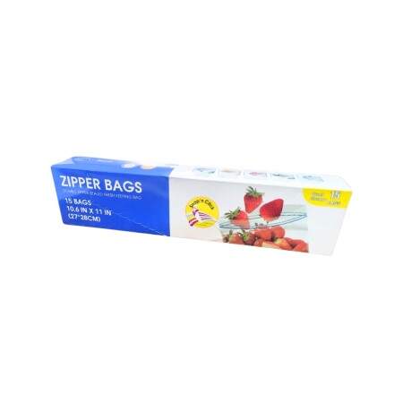 BOLSA HERMETICA CON CIERRE X 20 UNDS 27X28XM Sin color