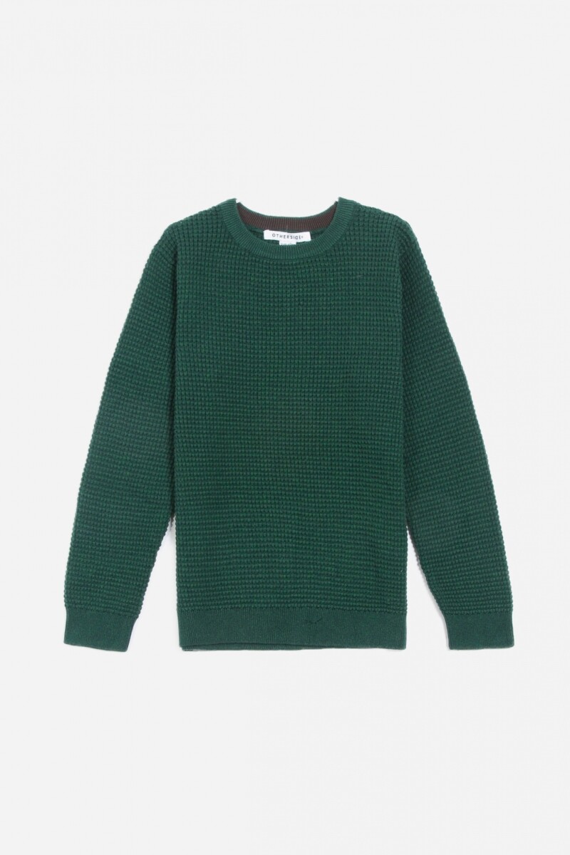 Sweater cuello redondo VERDE OLIVA