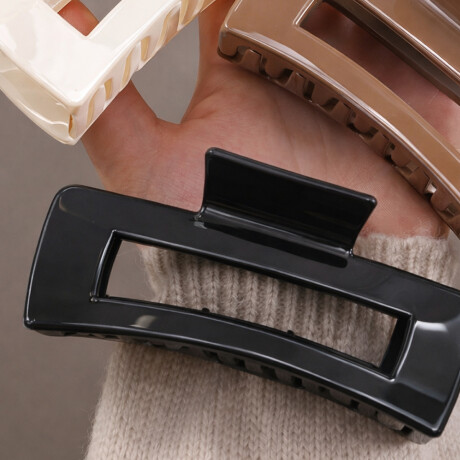 Broche pinza de pelo de silicona flexible Negro