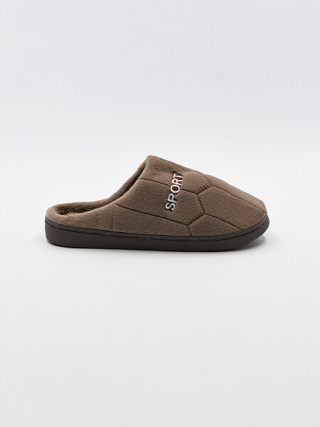 PANTUFLA ROMBO MARRON