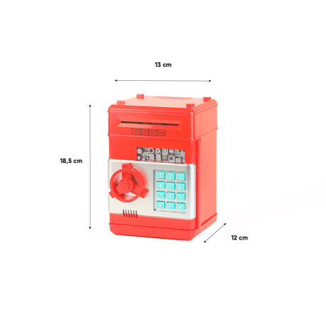 Alcancía Caja Fuerte Infantil Rojo