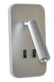Portátil led de pared con SPOT móvil, DOBLE LUZ PLATA