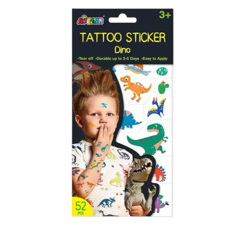Tattoo Stickers Infantiles 50 Pzs Dinosaurio