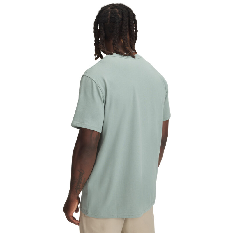 UA M LOGO EMB HEAVYWEIGHT SS-BLU GRN-348