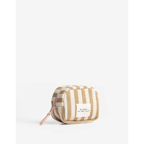 Portacosméticos Con Tag Marron Beige
