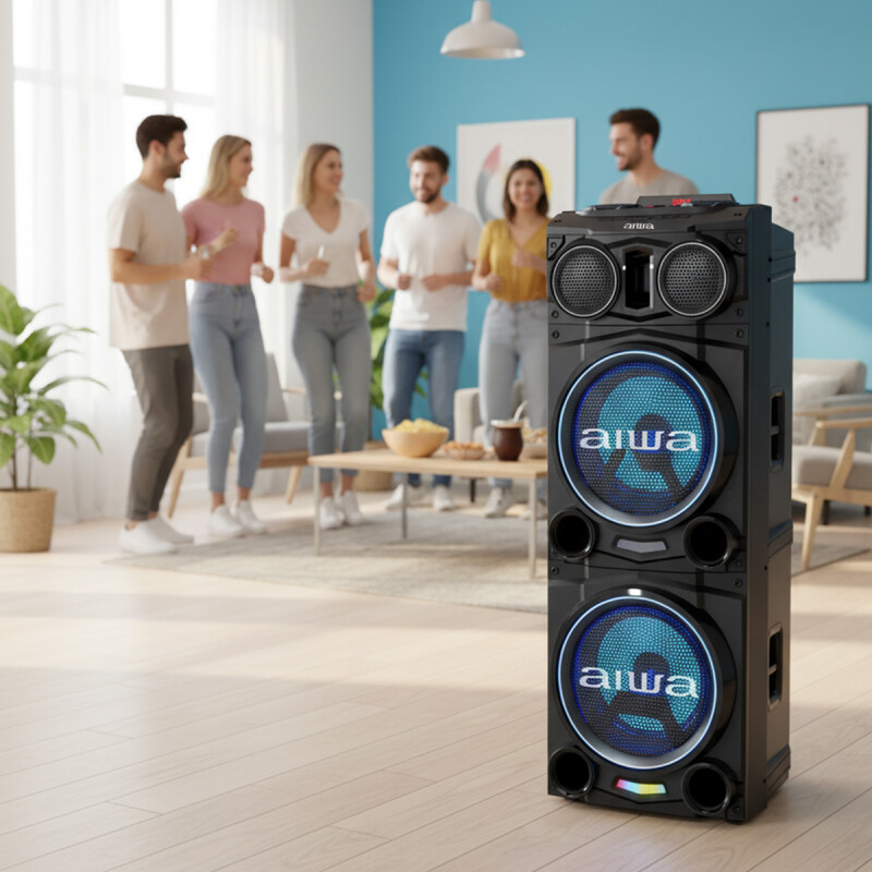 Torre de audio 2500W PMPO | AIWA | AW-POC10 Torre de audio 2500W PMPO | AIWA | AW-POC10