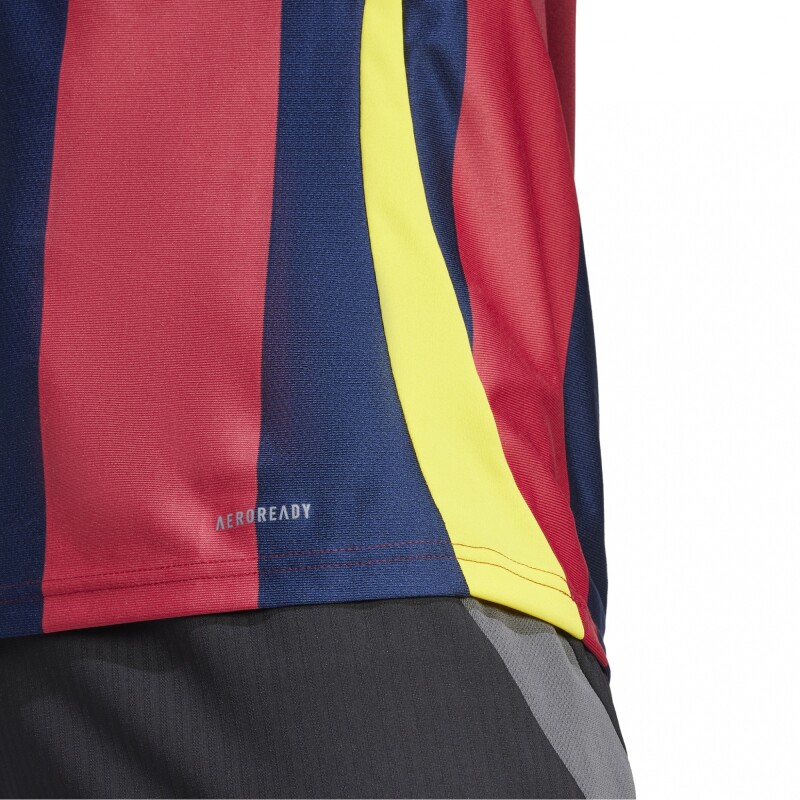 CAMISETA adidas STRIPED 24 team navy blue 2/team coll burgundy 2/team yellow