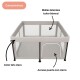 Corralito Bebe Infantil Corral Plegable Seguridad 127x127cm Corralito Bebe Infantil Corral Plegable Seguridad 127x127cm