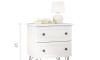 Mesa de luz Americana Plus - 2 Cajones Blanco