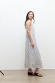 Vestido estampa lunares crudo