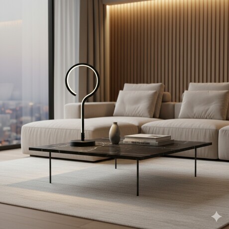 Portátil led Minimalista 3 intensidades 3 Toques NEGRA