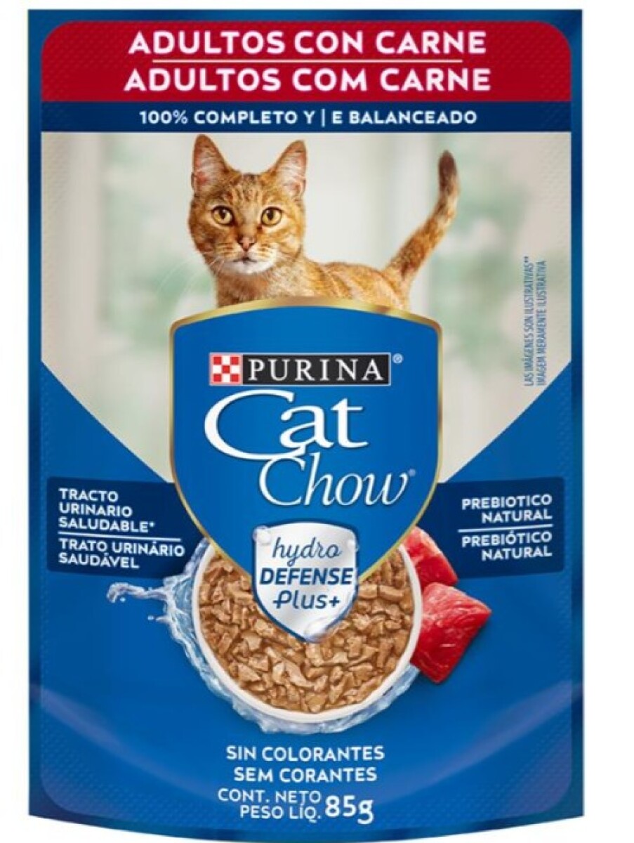 ALIMENTO GATOS CAT CHOW ADULTOS CARNE 85GR 