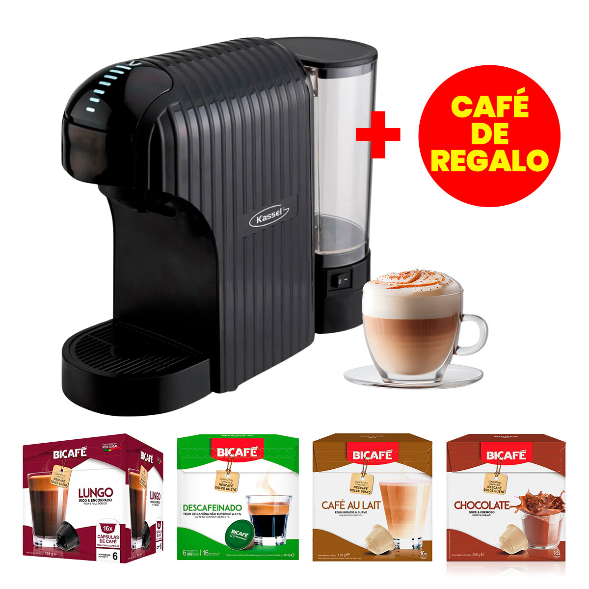 Cafetera Kassel KS-CM15 3 en 1 + Cápsulas 
