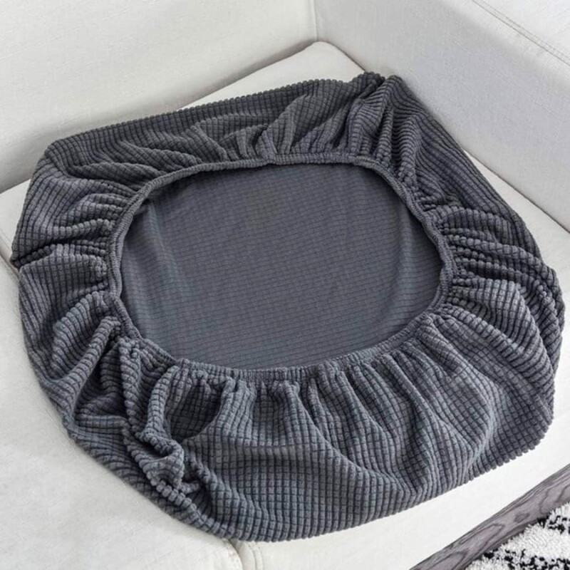 Funda para almohadón de sillón gris