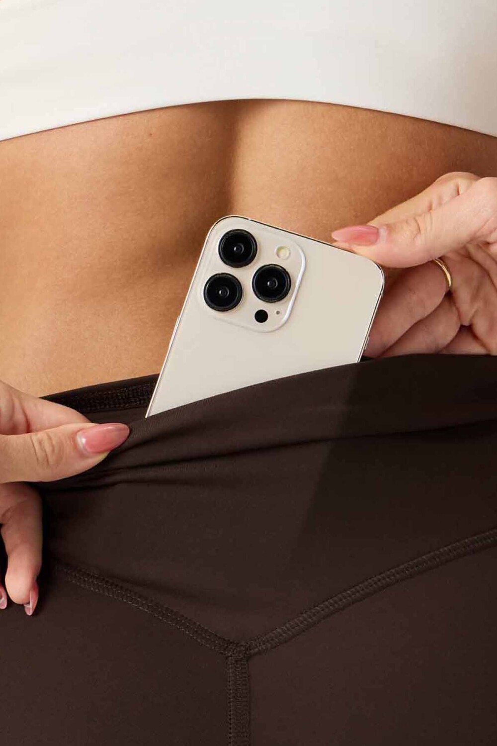 Leggings Flare PureLuxe High-Waisted TLC Kick Mujer Cacao