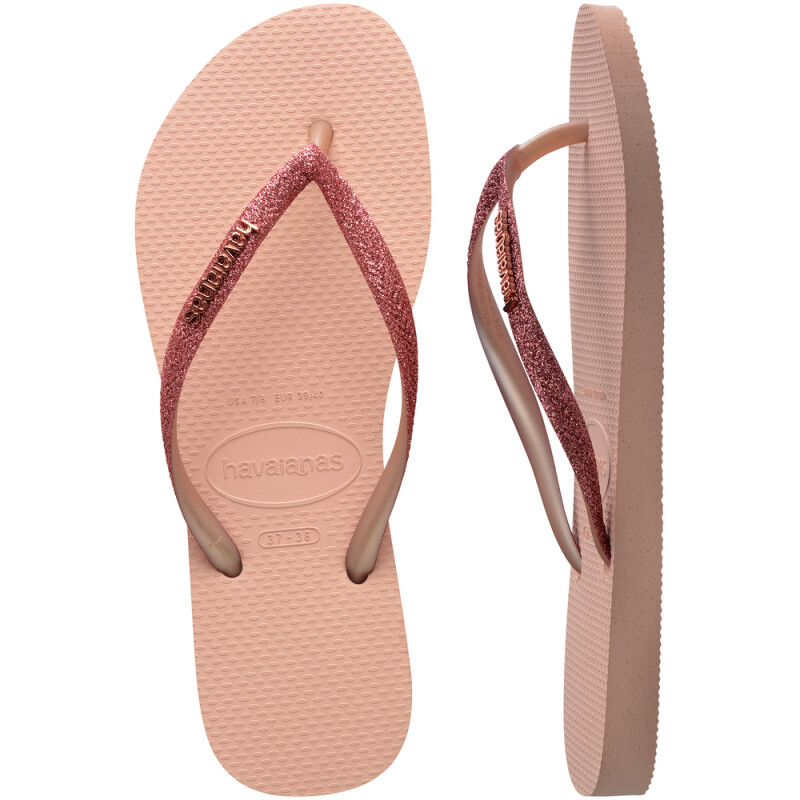 Sandalias Havaianas Slim Glitter Ii Mujer Rosa/rosa