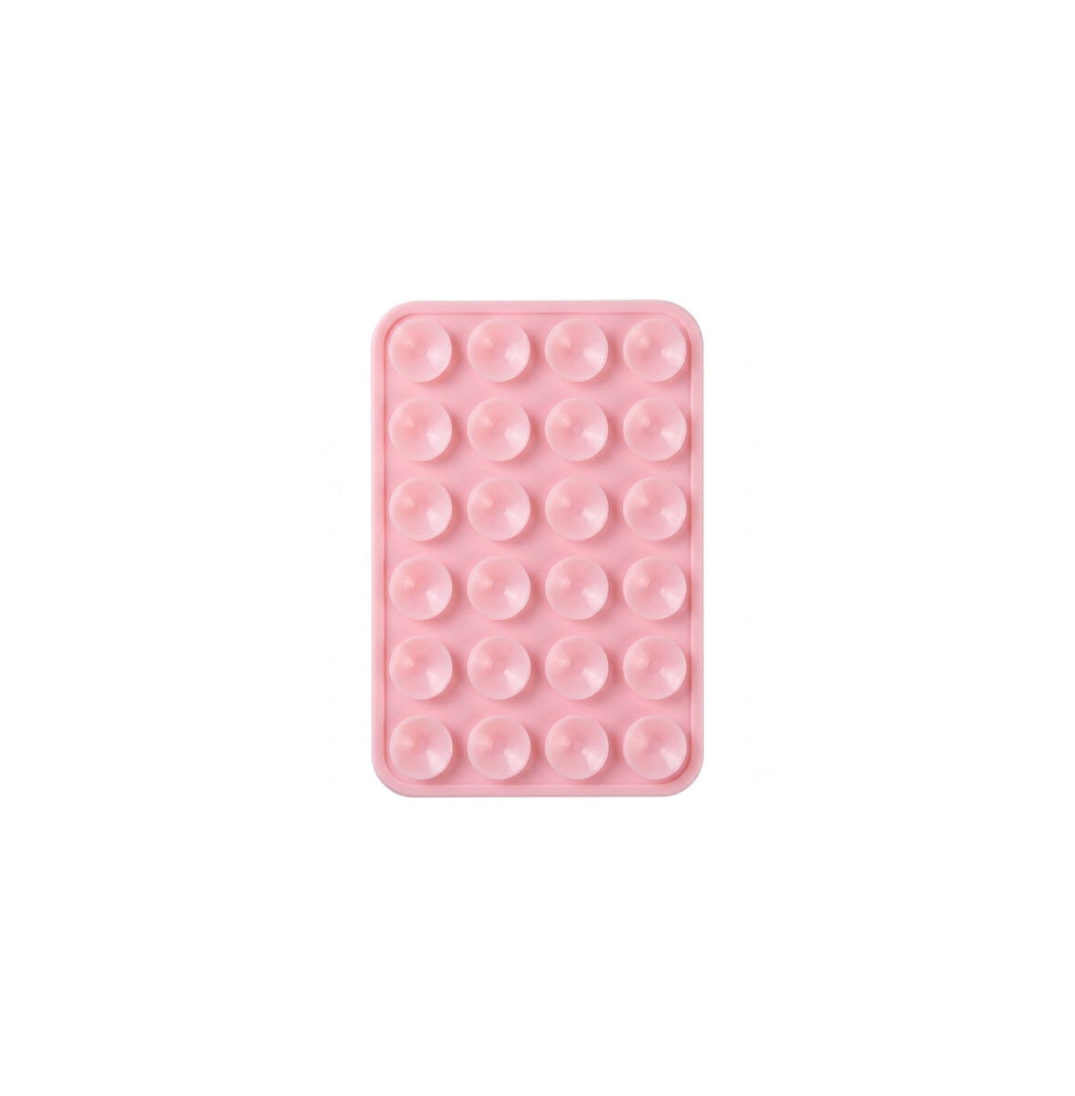 Soporte de silicona con ventosa doble para celular - Rosa 