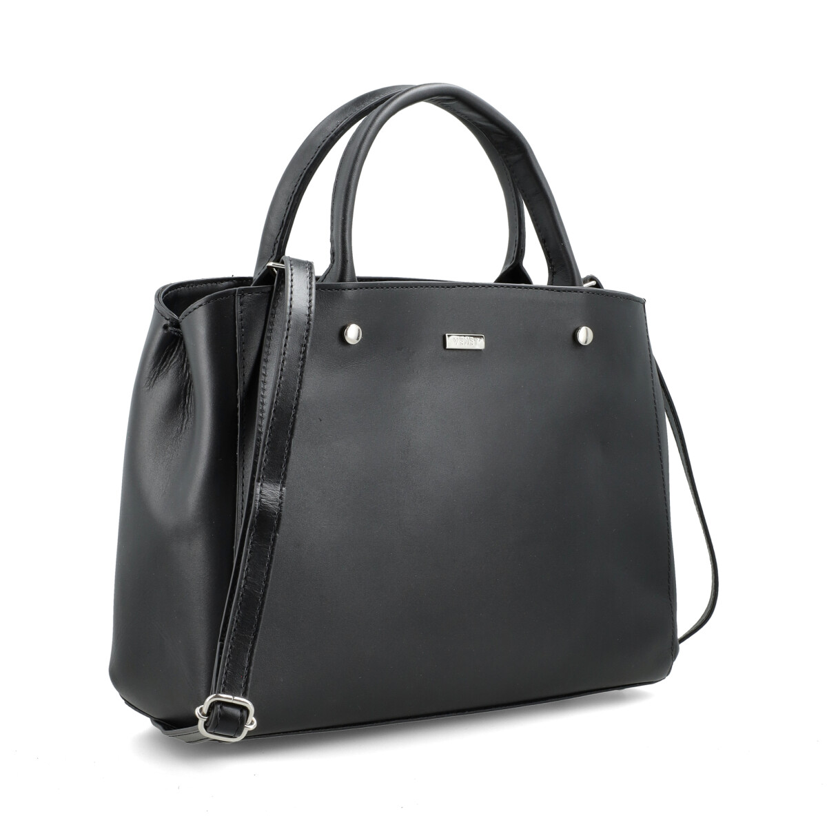 CARTERAS VENET - CUERO TORINO - NEGRO 