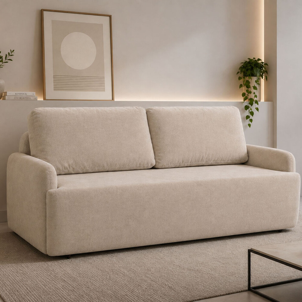 SOFÁ CAMA TELA NATURAL-BEIGE OLI BEIGE