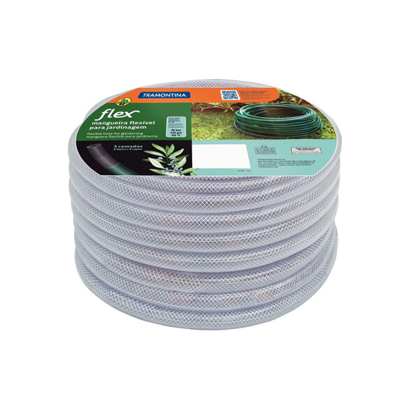 Manguera flex transparente 3/4" (rollo 50mt.) -TRAMONTINA TN1689R2