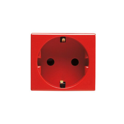 Módulo tomacorriente schuko rojo GC0206